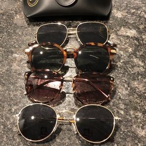 4 Pairs of Women’s Sunglasses & 1 Case Included - Lucky Brand & Loft